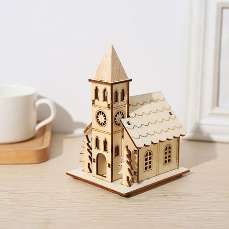 Jul Luksus Bungalow Jul LED Lys KIRKE KIRKE