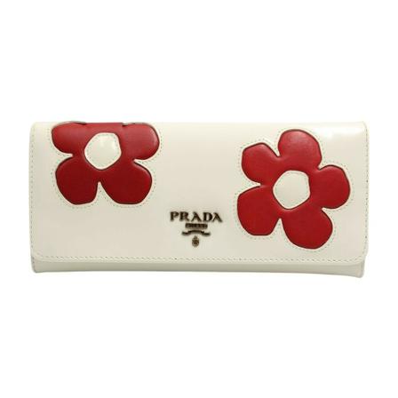 Prada Vintage, Wallets Cardholders Wit, Dames, Maat:ONE Size,leer