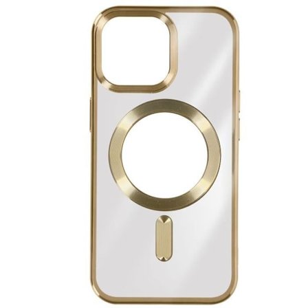AVIZAR Skyddsfodral till iPhone 15 Pro - Silikon - Guld Chrome Contour