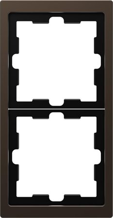 Schneider Electric MTN4020-6552 Kombinationsram 2-fack, metall Mocca, Strömbrytare & vägguttag
