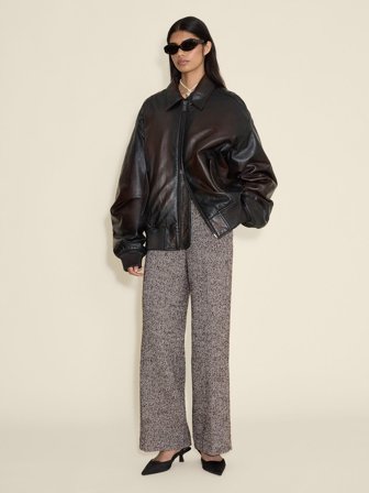 Holzweiler Emi Herringbone Trousers - Brown Mix - Women's - 36