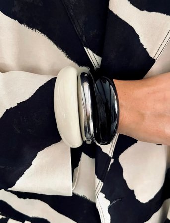 Bud to rose Bond Bangle Gold - Silver - ONE SIZE