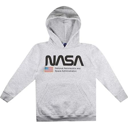 Nasa Boys National Aeronautics Hoodie 7-8 Years Grå