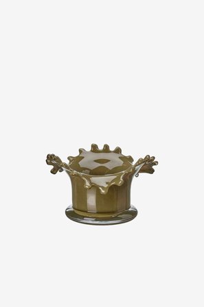 Wikholm Form - Lanterne med stearinlys Hattie - Grøn - Lysestager & lanterner - Fra Homeroom