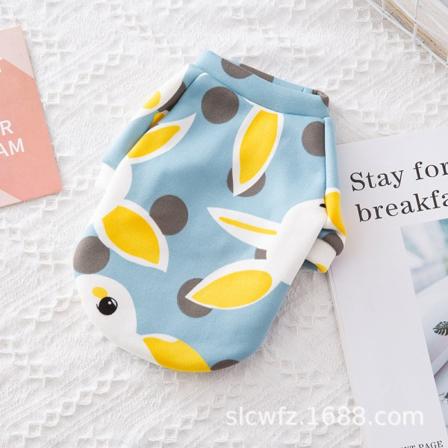 Kjæledyrsklær tegneseriefleecegenser Hundeklær Komfortabel fløyel blue big rabbit Xs