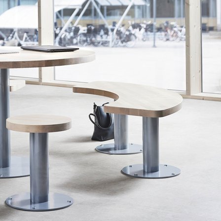 Konkave Kantinenbank UNITE, 1430x560 mm, Birke