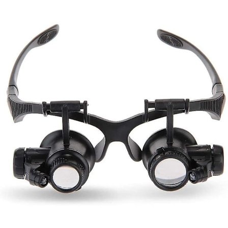 Hodebåndsforstørrelsesglass 10x 15x 20x 25x Smykkeforstørrelsesglass LED