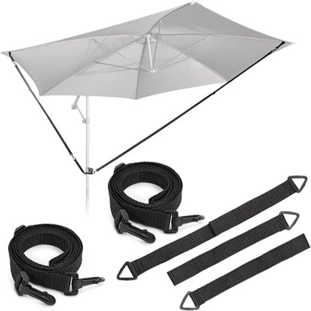 Vindbestandige parasoller Sikkerhets anti-vind paraply, 5 stk parasoll reservedeler sett, Universal justerbar paraply balkong parasoll for sveiv 