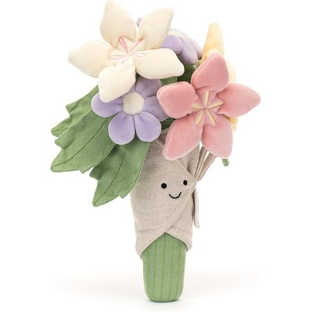 Jellycat Amuseables Blomsterbuket Blødt Legetøj, 30 cm - Plante- & Blomsterplys - Sjov Indretning & Gave