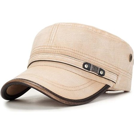 Flad top kasket, bomulds baseball kasket, klassisk almindelig vintage hær Mi