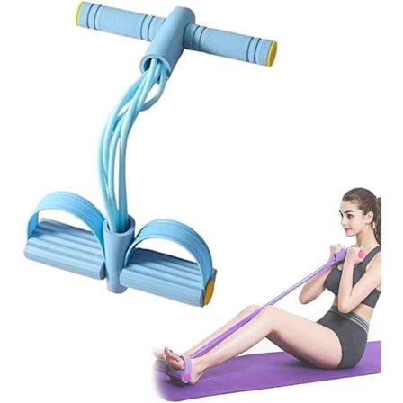 Multifunktionelt spændingsreb, 8-rørs elastiske trækbåndsmodstandsbånd til træning af hele kroppen, hjemmetræning for voksne