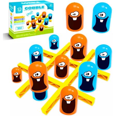 2-Spillers Brettspill Big Eat Small, Tic Tac Toe Interaktivt Foreldre Barn Barnelek, Familie Brettspill, Utdannende Leketøy for Foreldre og Barn