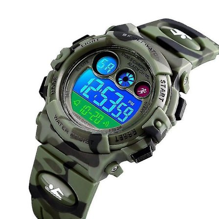 skmei 1547 Energetic Dial Design Led+el Lights 5atm Sport Kids Watch Digital