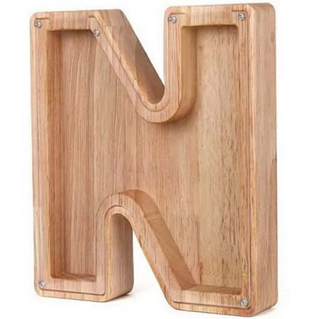 Personliga Brev Trä Spargris, AZ Bokstäver Myntbank Sparbössa med Tydliga Alfabet Klistermärken, Pengar Sparande Bank För Familj Jul Födelsedagspresen