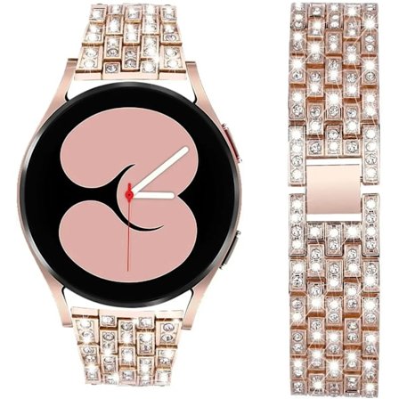 20mm 22mm Diamantarmband kompatibelt med Samsung Galaxy Watch 7/FE/6/5/pro/4/Classic/Active 2 Metallarmband Amazfit GTR 4/GTS 4/2/2e/3 Armband