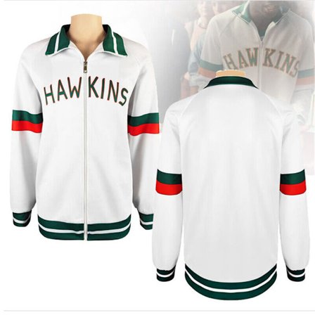 Cosplay Lucas HAWKINS Stranger Things Zip Up Løs Jakke.k