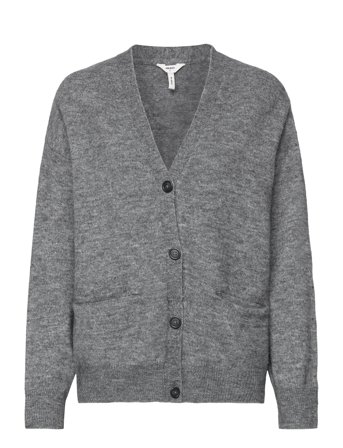 Objminna L/S Knit Cardigan Strikkegenser Cardigan Grå Object*Betinget Tilbud