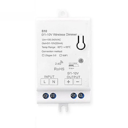 Ac100-240v Zigbee 0/1-10v Led Light Dimmer Controller Smart Life Tuya Control App för 0-10v Led Dim