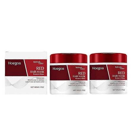 1-3X Färginpackning Röd Hårmask Färgförstärkande Balsam, Återfuktar och Förstärker Röda Toner för Färgbehandlat Hår 90g