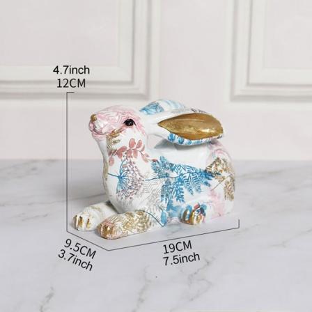 Harts Kaninfigurer Nordisk Djurprydnad Med Printed Inredning Hem Vardagsrum Inredning C