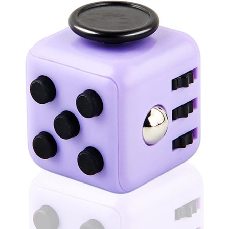 Anti-Stress Fidget Leksakskub Anti Stress Leksak Dekompressionsleksakskub med 6 Lugnande Moduler för Barn och Vuxna (Lila)