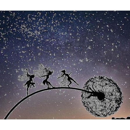 Dansende fe Dandelion Statue Ornament Stakes Mælkebøtte B