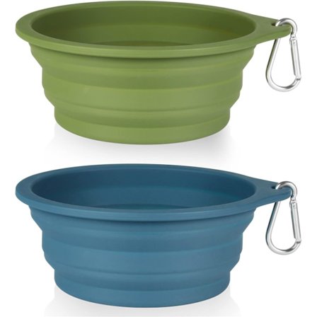 2 st hundskålar hopfällbara resematskålar integrerade skålar utan kant