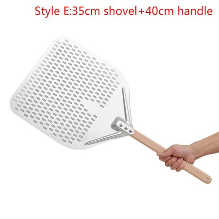 12/14 tum lång pizzaspade i aluminium med långt handtag, tillbehör för bakverk