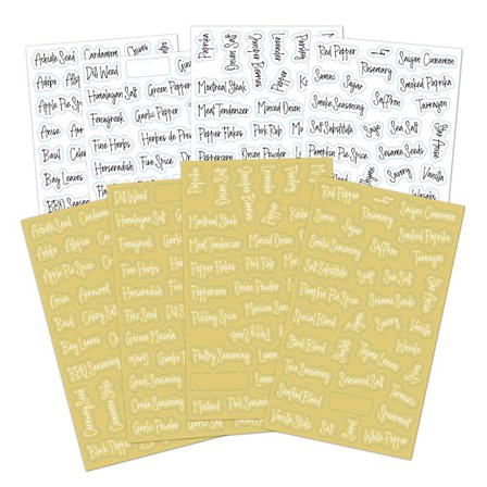 276 ST Kryddetiketter Burkar Klistermärke Bokstavsklistermärken