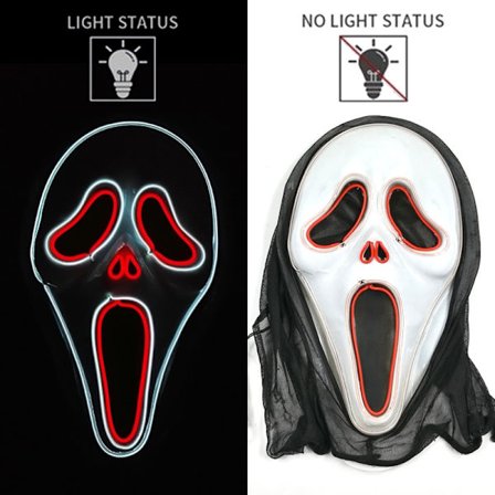 Plastic Scream Mask Horror Skræmmende Halloween Party Cosplay