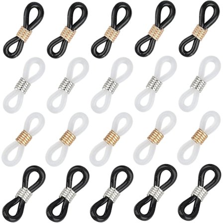 20 stk justerbare brillesnorer ender silikon briller konnektor briller kjede