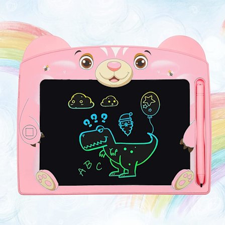 12-tums LCD-ritplatta - Med raderbar - Miljövänlig - Ljusa färger - Present till 3, 4, 5, 6, 7, 8 år gamla flickor och pojkar