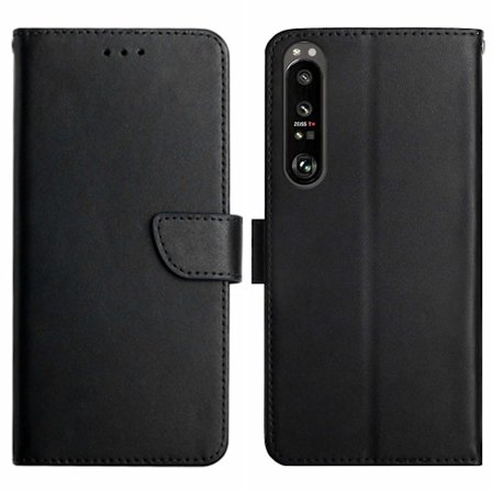 För Sony Xperia 1 VI Telefonfodral Nappa Textur Äkta Läder Flip Cover
