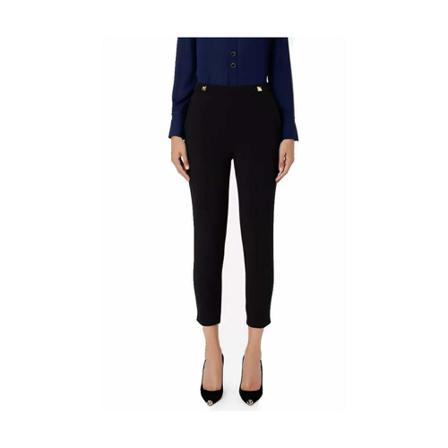 Elisabetta Franchi, Chinos Zwart, Dames, Maat:M,stretch