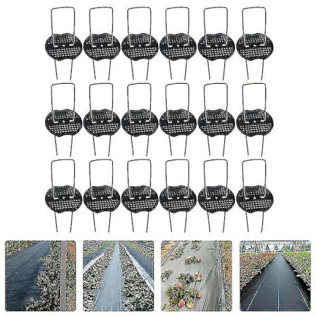 40 sæt U-formede jordspyd til havearbejde, græstørv, jordspyd, pakninger