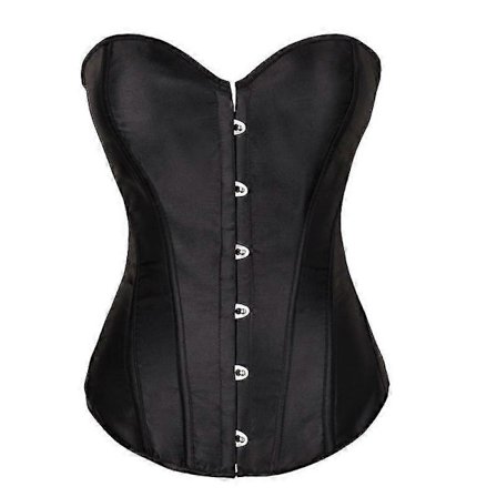 {xjxj} Mimigo Dame Bustier Korsett Topp Sexy Undertøyssett Svart Sateng Midjeformer - 6XL