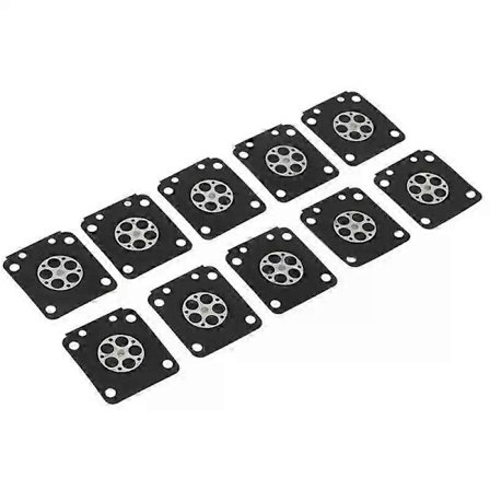 10 kpl/sarja Kaasuttimen osat Moottorisahan kaasuttimen kalvosarja sopii ZAMA180:lle