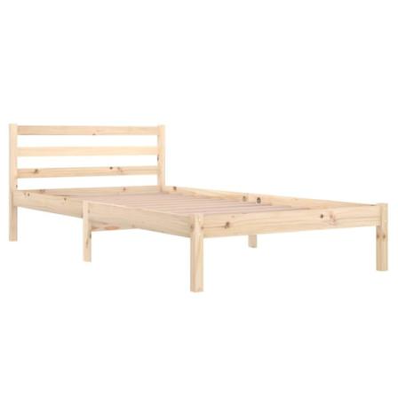 Vidaxl Sängram Massiv Furu 100x200 Cm Brun