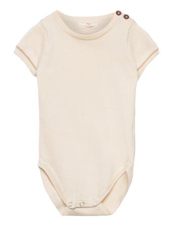Light Knitted Bodystocking W. Ss Bodies Short-sleeved Creme Copenhagen Colors*Betinget Tilbud