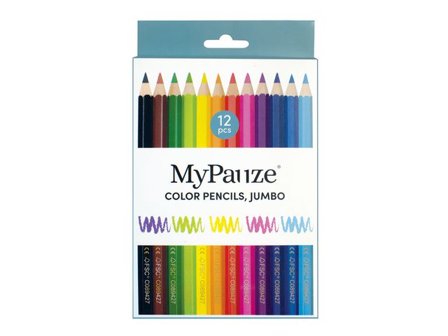 MYPAUZE Färgpenna Jumbo 12 färger - Lyreco - Skola och förskola - Pennor och tillbehör - Färgpennor - Jumbo