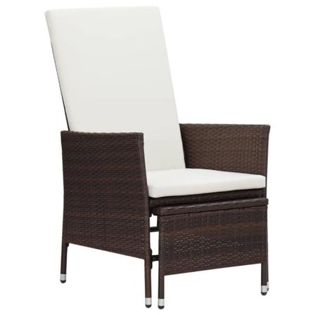 Vidaxl Loungeset För Trädgården Med Dynor 2 Delar Konstrotting B Brun