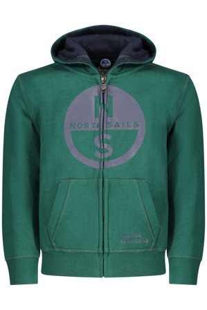 North Sails Felpa Con Zip Bambino Verde