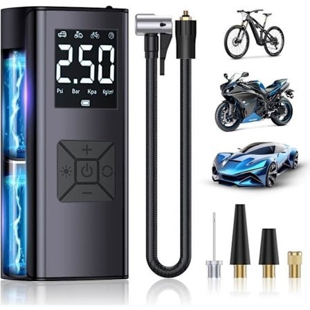 Smart Dekkpumpe - 4500mAh - LCD-skjerm - LED-lys - 150PSI