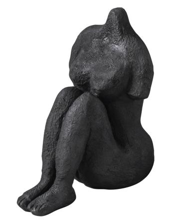 Art Piece Sitting Woman Home Decoration Decorative Accessories/details Porcelain Figures & Sculptures Svart Mette Ditmer