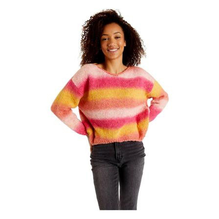 Banana Moon, Round-neck Knitwear Różowy, Kobieta, Rozmiar: L