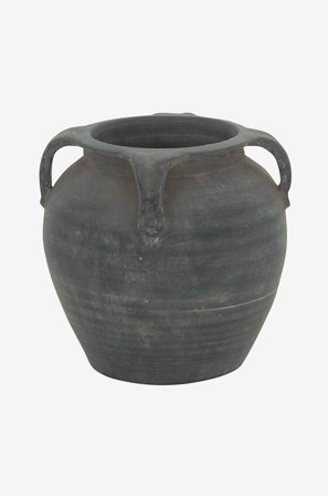 Nordic Furniture Group - Artemis Kruka i keramik med öra - Grå - Krukor & vaser - Från Homeroom