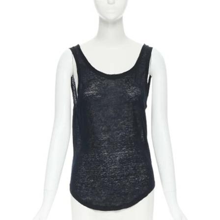 Isabel Marant Pre-owned Pre-owned Linen tops , Zwart , Dames , Maat: M