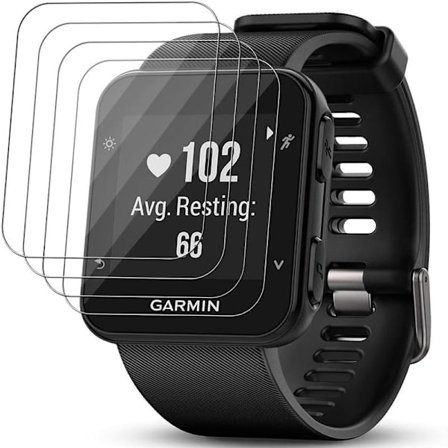 Skærmbeskytter i hærdet glas til Garmin Forerunner 35 (4-pak)
