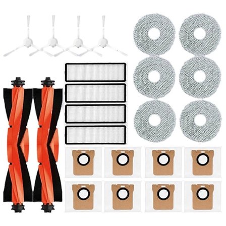 Til Xiaomi Robotstøvsuger X20 + / X20 Plus Robotstøvsuger Hovedbørste Sidebørste Hepa Filter Moppeklud