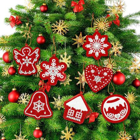 10 St Jul Diamond Painting Xmas Tree Pendel Diy Hängande D